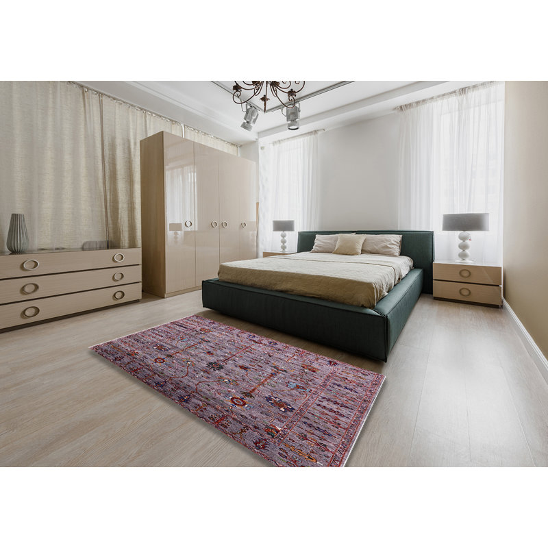 Tapis oriental mauve futuriste, Rectangle 5 pi x 7 pi