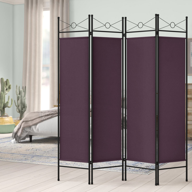 Cloison pliante 4 panneaux l 63 po x H 71 po, Brun