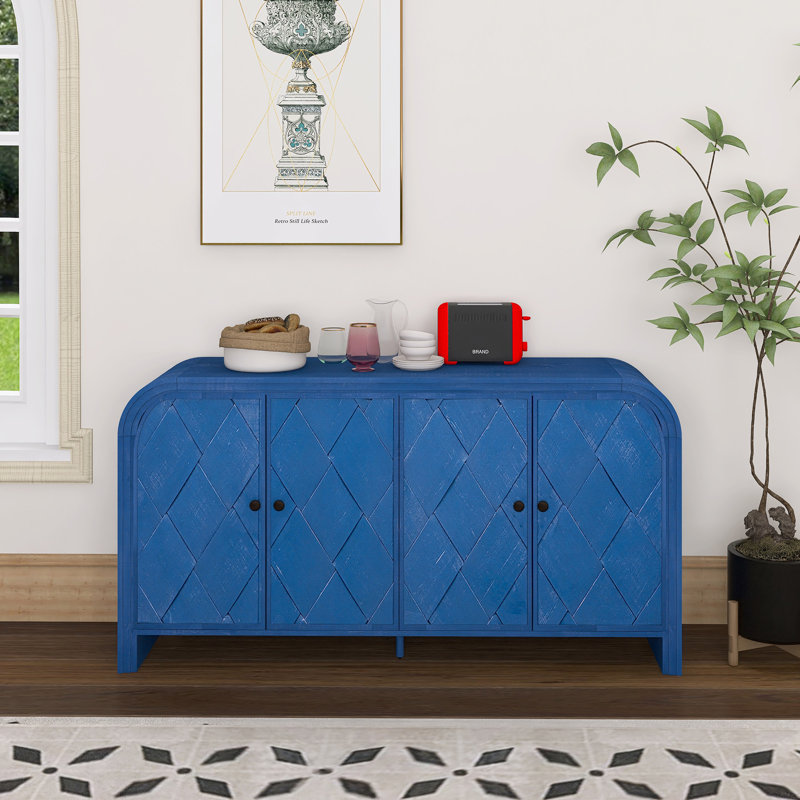 Luxury Multi-Functional MDF Sideboard, Navy Blue
