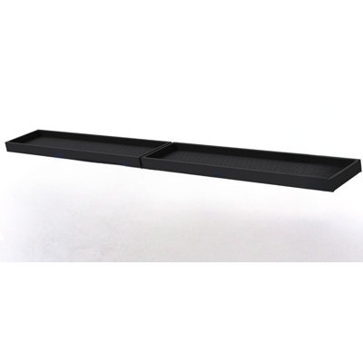 Silicone Magnetic Stove Top Shelf 30 Inch, Kitchen Over Stove Oven Shelf, Magnetic Spice Rack Organizer, Non-Slip Above Stovetop Tray For Back Of Stove -Black