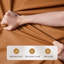 Banc rembourré en bois massif orange-981254770