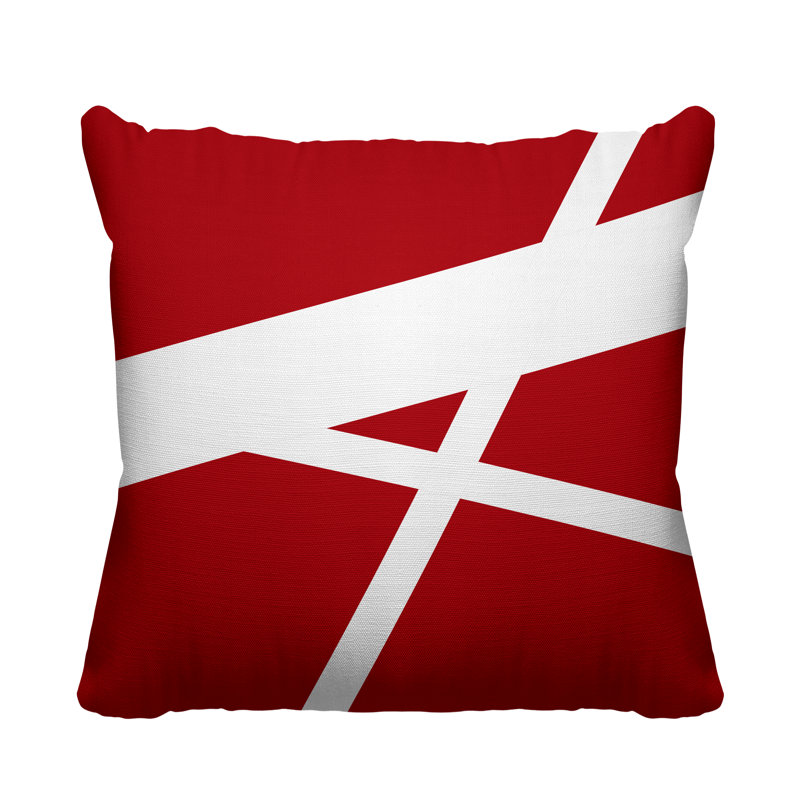Seward Outdoor Reversible Throw Pillow, 15W" x 15H", Red