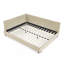Structure de lit capitonnée rembourrée, structure de canapé-lit avec dossier et accoudoirs confortables, lit pour chambre à coucher, salon, velours-1602039036