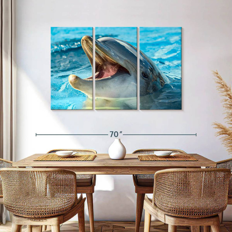 Brampt Smiling Playful Dolphin, 36" H x 57" W