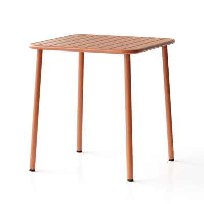 Table de salle à manger d'extérieur carrée Brick Red