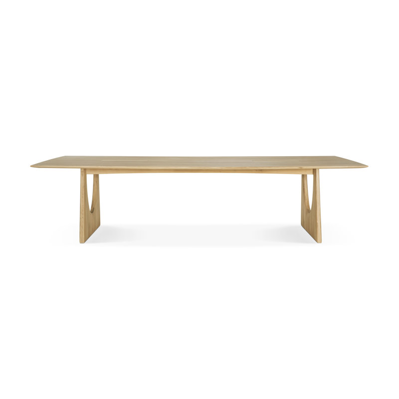 Geometric 123.5'' Solid Wood Rectangle Conference Table