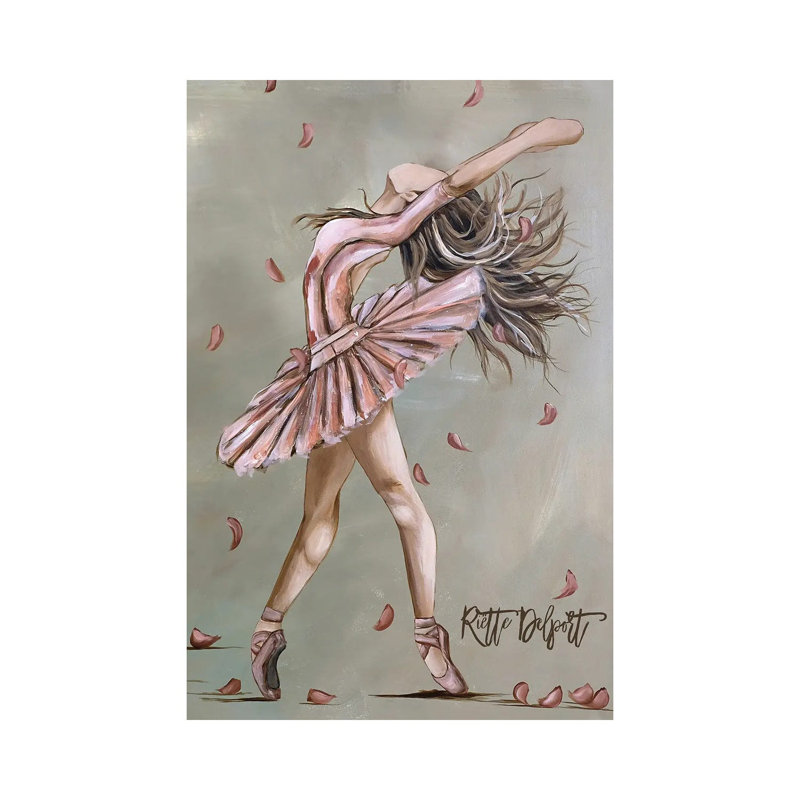 Ballerine dansante, H 12 po x l 8 po, Toile tendue, Ne s’applique pas