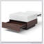 Table basse rotative à 2 tiroirs, table centrale à 2 niveaux en bois de haute qualité pour un rangement et une présentation élégants