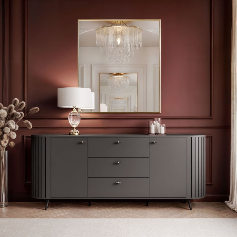 190cm Sideboard, Black/Black