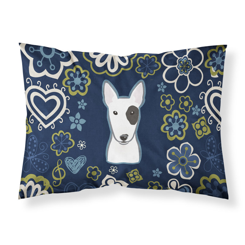Taie d’oreiller floral, Bull-terrier