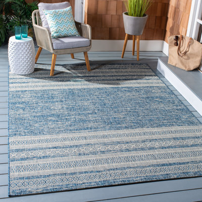 Amarien Performance Striped Indoor/Outdoor Area Rug
