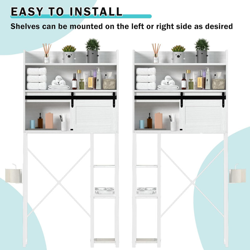 Lashena Freestanding Over The Toilet Storage, White
