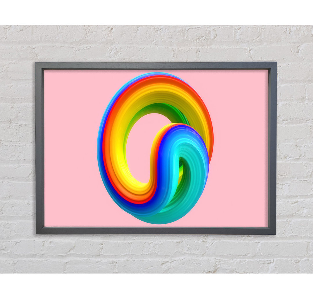 Gerahmtes Leinwandbild The Rainbow Swirl Paste