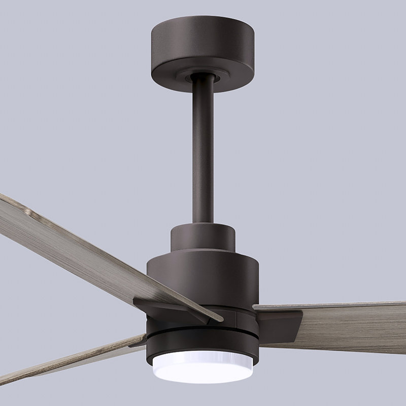 Ventilateur de plafond Alessandra, Ton bois de frêne gris, Bronze texturé, 42"