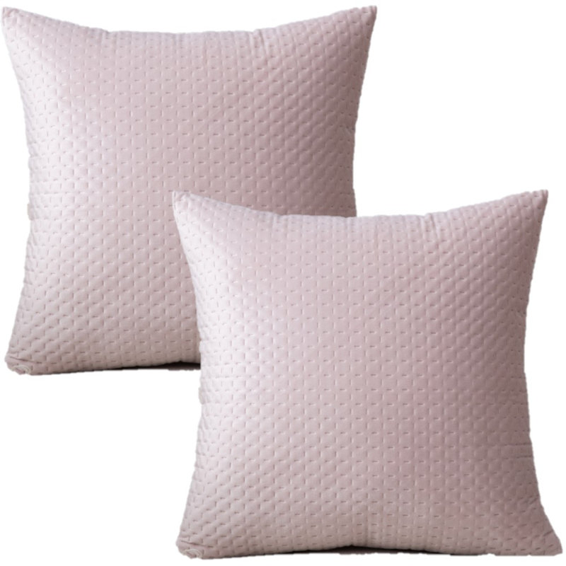Ensemble de 2 housses de coussin Ultrasonic square print, Rose