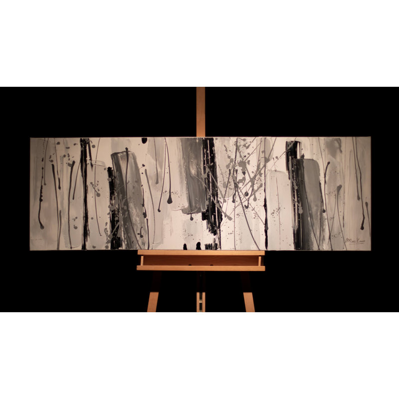 Hand-Painted Acrylic Painting Flowing Ash