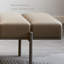 Banc rembourré en cuir véritable Marshilah-1884630184