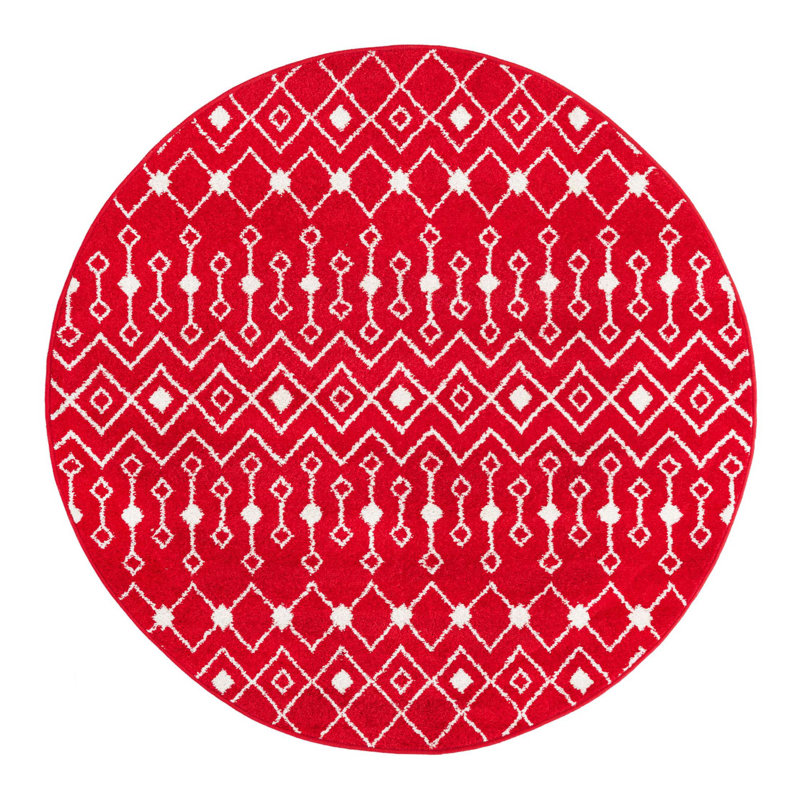 Somerville Geometric Indoor Rug, Round 6'