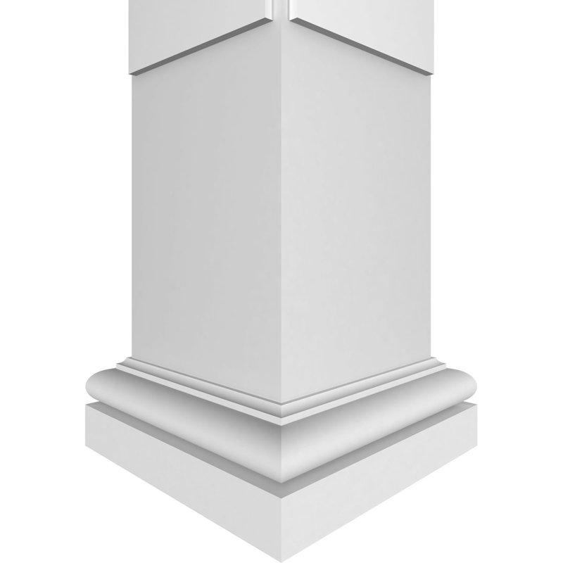 Colonne carrée de style mission San Miguel Craftsman, H 96 po x l 9,625 po x P 9,625 po