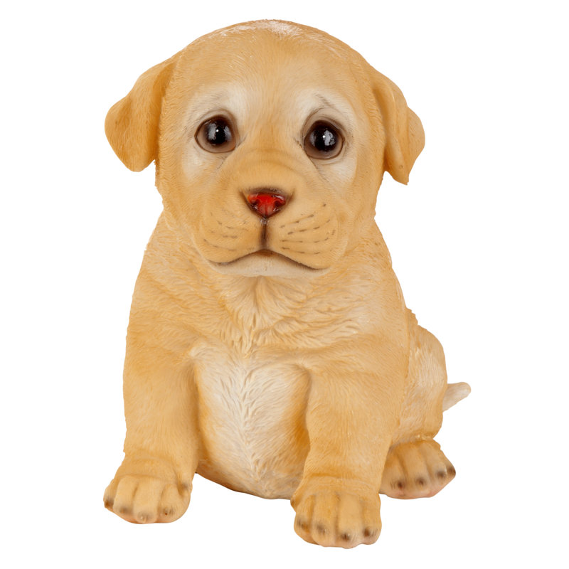 Statue de chiot Labrador Labrador, Jaune