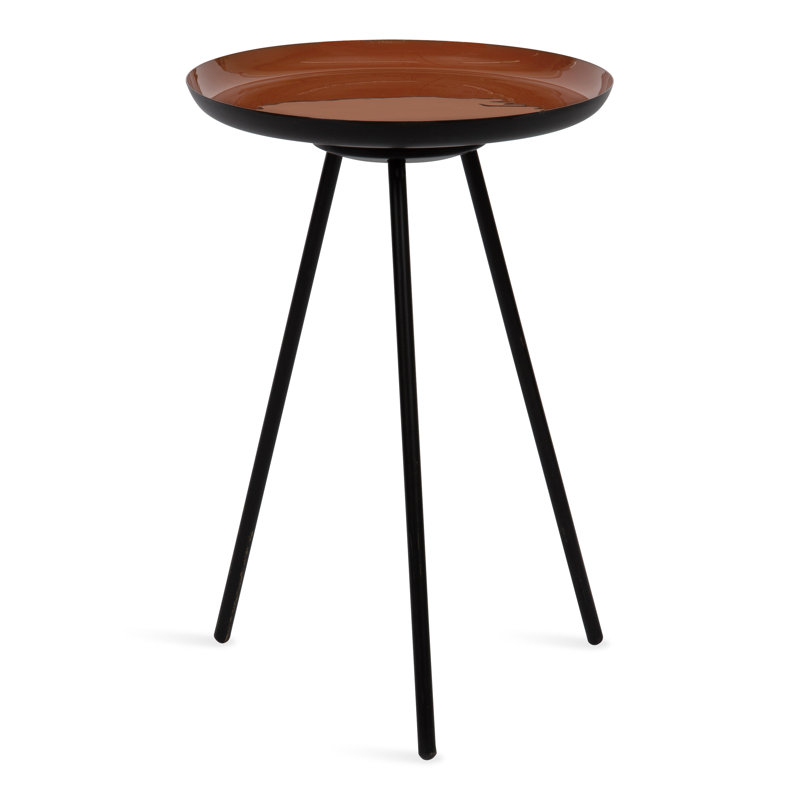 Philo End Table, Red/Black