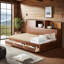 Lit de jour en bois pleine grandeur - 3 tiroirs, ports USB, tablette amovible, capacité de 350 lb?-924256506-924256500