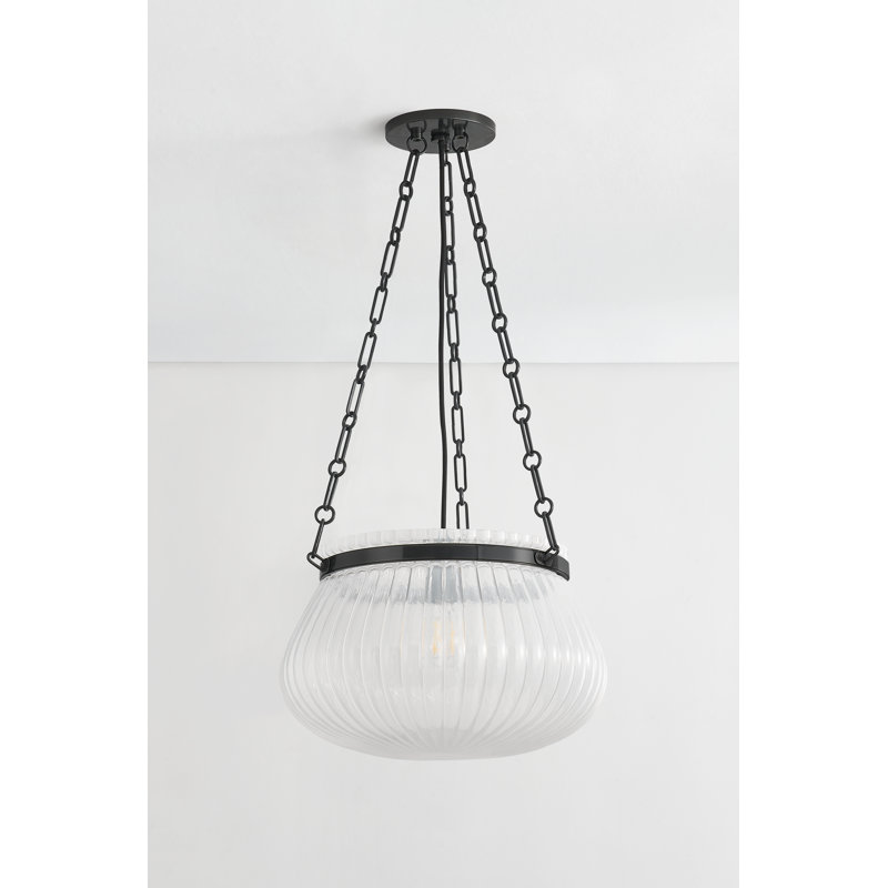 Granby 1 Light Pendant, 12" H x 17" W x 17" D, Antique Bronze