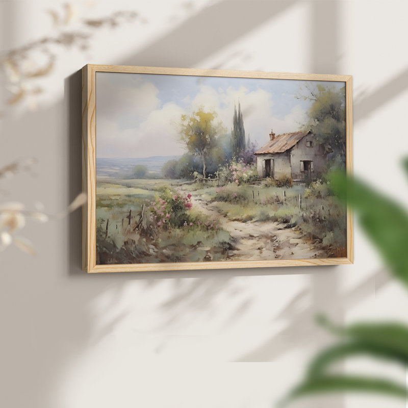 Paysages rétro-dxlviii - reproduction encadrée - réversible, Naturel, H 22 po x l 28 po