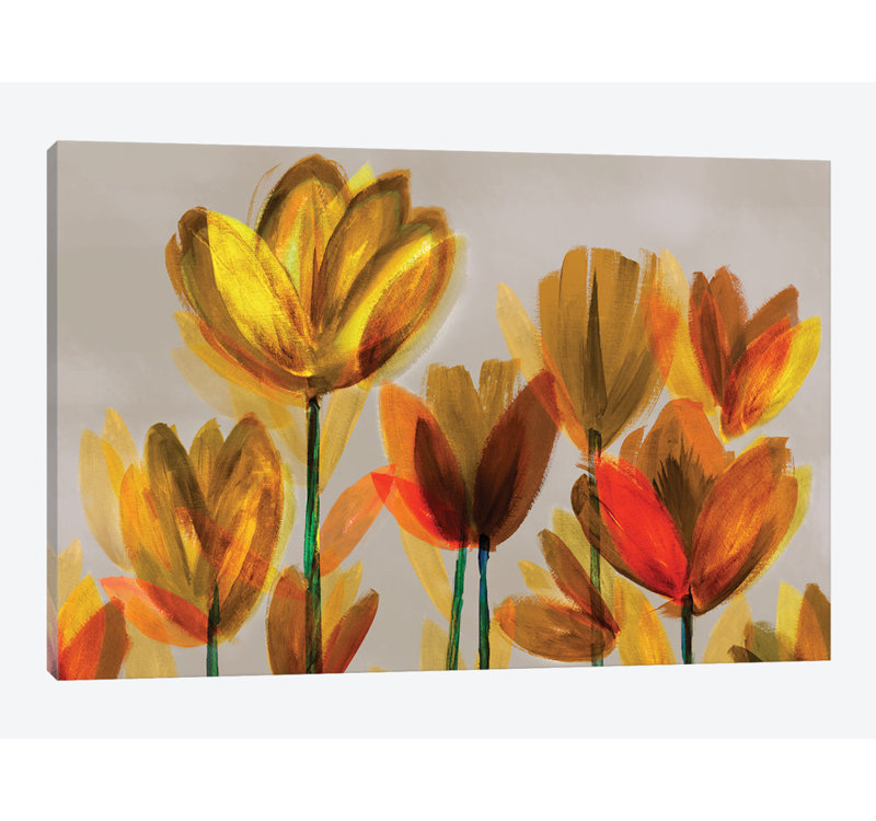 « contemporaine pops jaune », impression sur toile, H 8 po x l 12 po x P 0,75 po, Pas de tapis, Toile tendue