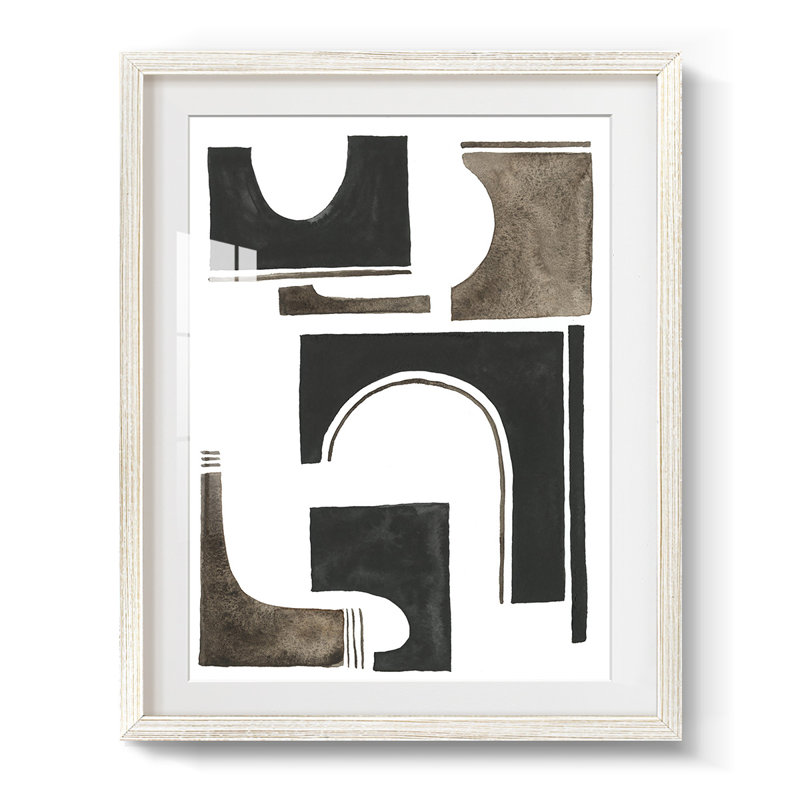 Midway II -Framed Print, 19.5" H x 16.5" W, White