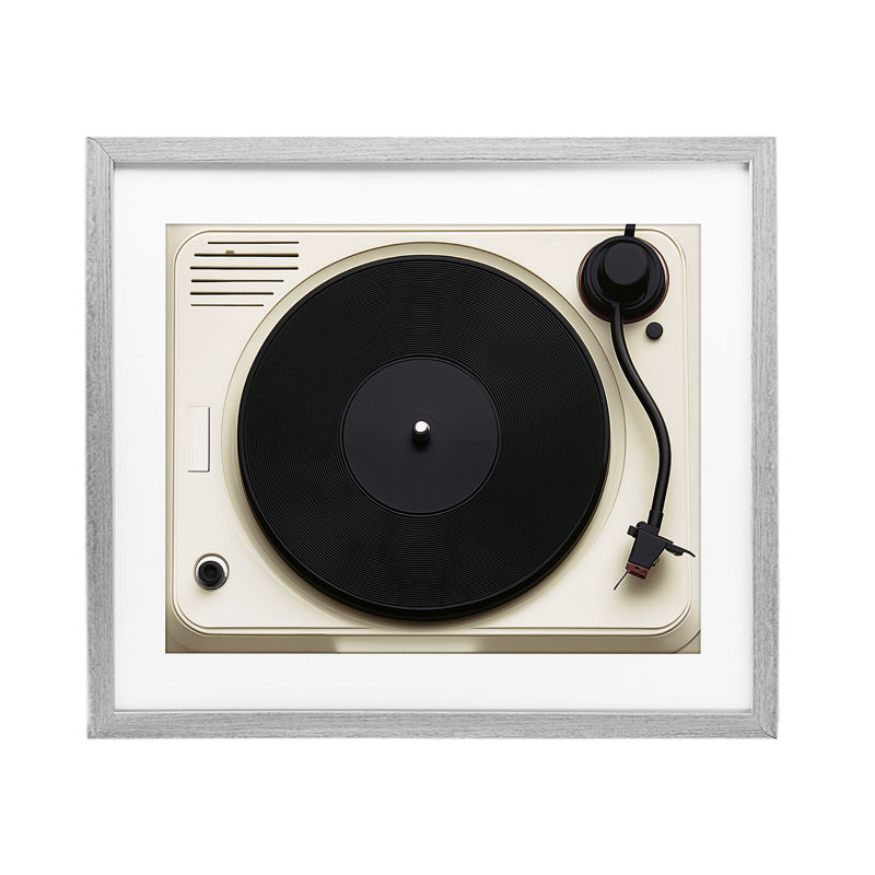 Impression de plateau tournant Classic Tunes sous verre, conception par Annabelle Hall, H 13 po x l 16 po