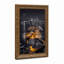 Cargo Ship and Port Cranes at Industrial Harbor at Night Canvas Wall Art-133212301