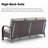 Wyland Outdoor Wicker Sofa Set: 3-Seater Sofa & 2 Ottomans With Weather-Resistant Cusions For Patios & Gardens-1552286709