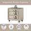 Table de chevet en velours beige Lucienne