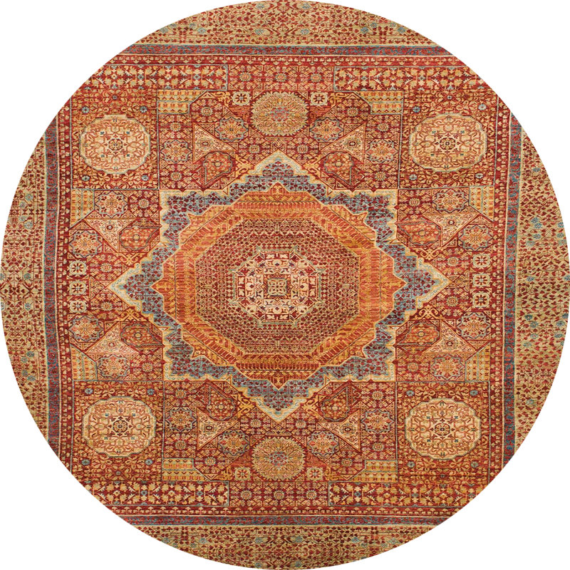 Tapis abstrait moderne 1375, Rond 4 pi