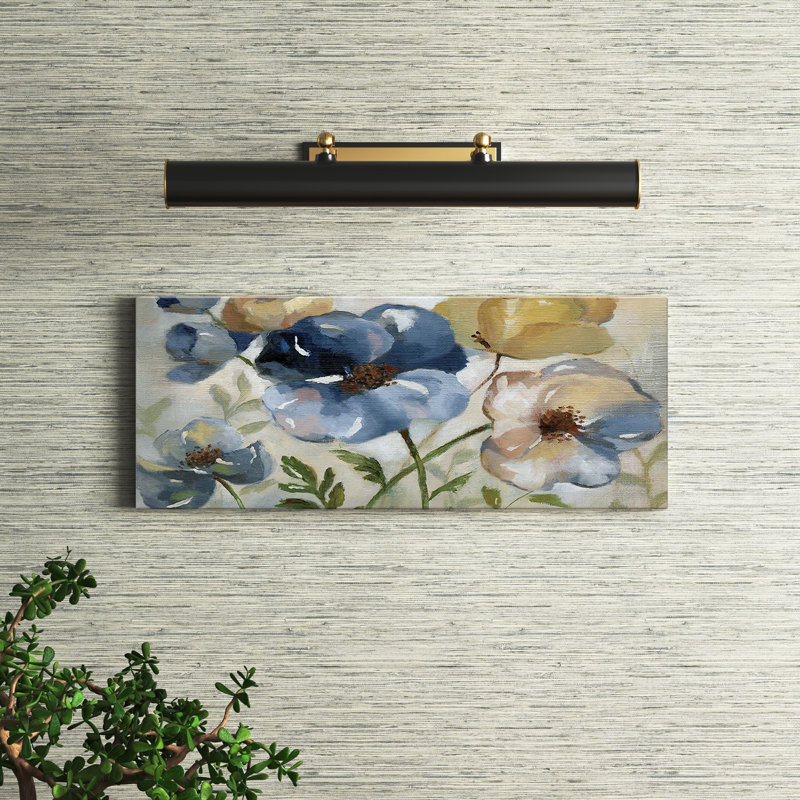 Fleurs d'hiver sur toile, H 12 po x l 30 po x P 1,5 po