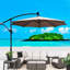Parasol de patio 10 pi avec lumières solaires - 8 baleines, eau, pour terrasse, jardin, zone alimentée par lumière à DEL 10 pi imperméable, terrasse de jardin-132953749-132953754
