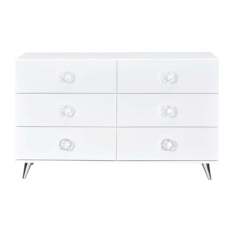 White 6-Drawer Dresser