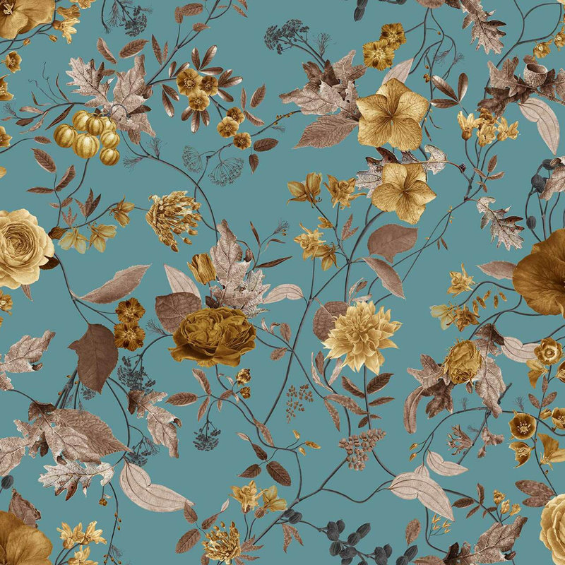 Hudson 10m x 52cm Matte Wallpaper Roll, Aqua