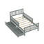 Plateforme en bois robuste Milsap avec garde-corps et tiroirs de rangement pour un sommeil confortable-784765136-784765151