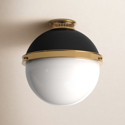 Adrianne Single Light Glass Flush Mount