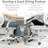 Computer Chairs with Armrest and Footrest Mesh Ergonomic with Adjustable Height Swivel Safe Sit-Locking Casters, Gray-127123287