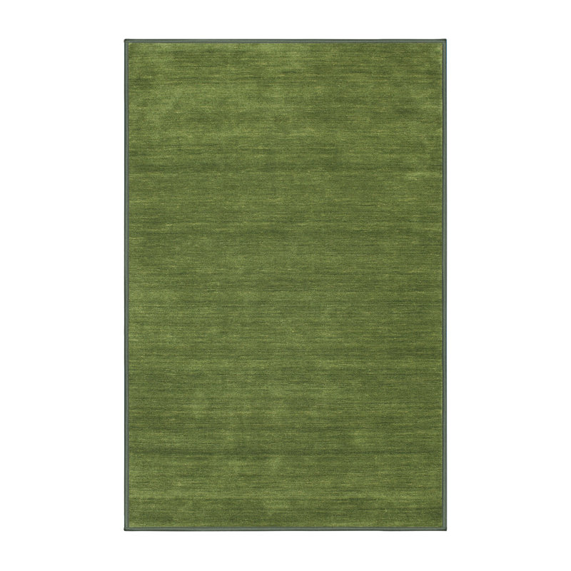 Tapis de zone vert contemporaine, Rectangle 6 pi x 9 pi