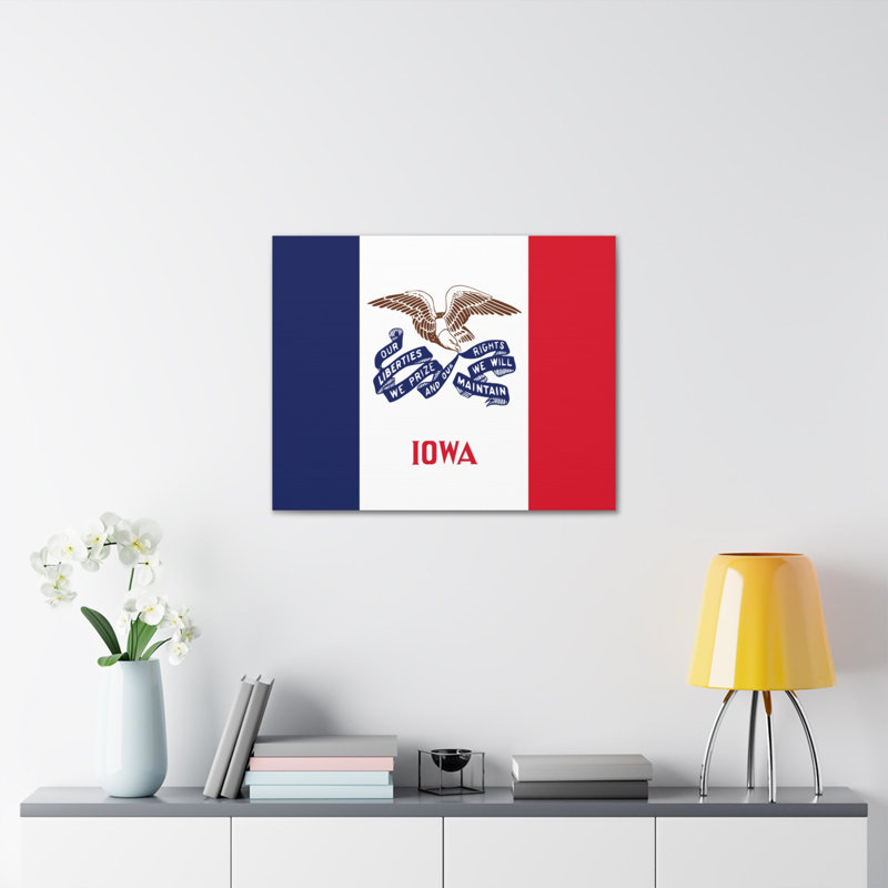 «Iowa State Flag» sur, H 11 po x l 14 po
