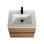 Meuble-lavabo flottant 24 po avec lavabo - armoire murale tout en bois avec tiroirs à fermeture en douceur, conception à dossier ouvert et plateau en céramique durable
