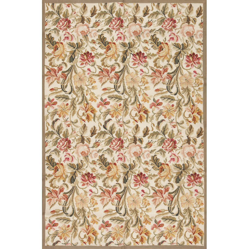 Gros Point Needlepoint Flatweave Wool Area Rug