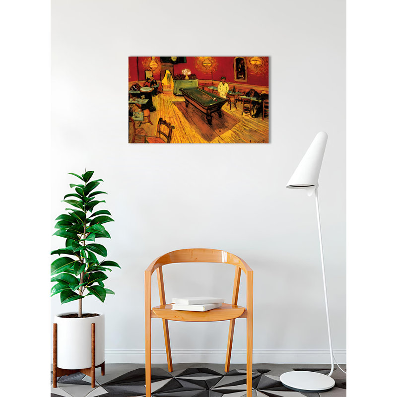 «Night Cafe with Pool Table» par Vincent Van Gogh, reproduction d'impression sur papier, H 24 po x l 36 po x P 0,1 po
