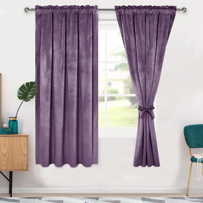 Velvet Blackout Curtain Panel Pair