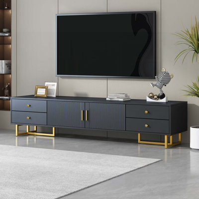 Modern TV Stand with Storage for Large TVs, Entertainment Center with Unique Design, Ideal for Organizing Living Room Items