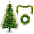 Pre-Lit Aspen Fir Artificial Christmas Tree With Wreath & Garland,Grass  Xmas Tree With 380 Multi-Colour LED Lights, 11 Lighting Modes, 861 PE Branch Tips, For Indoor Holiday Decor